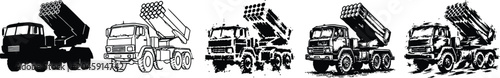 A set of silhouette illustrations depicting various dump trucks in eps format on a construction site