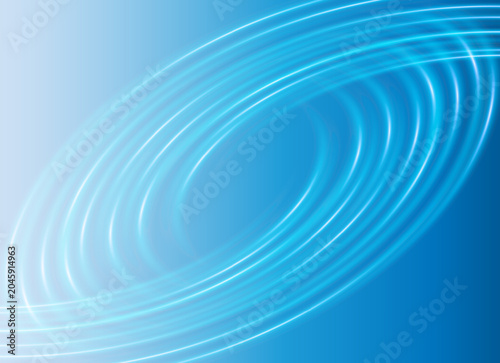 Soft Blue Neon Orbit Abstract Vector Background