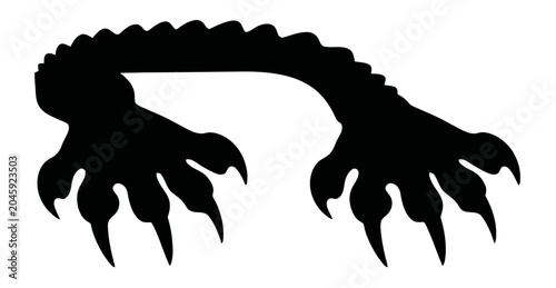 Photos Minimalist vector graphic illustration featuring a sharp black silhouette of a r