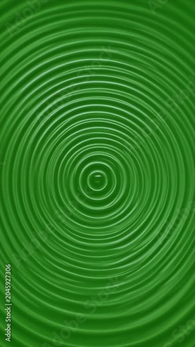 Pulsating green concentric circles, abstract ripple effect, hypnotic motion background, seamlessly expanding and contracting, symbolizing growth, harmony