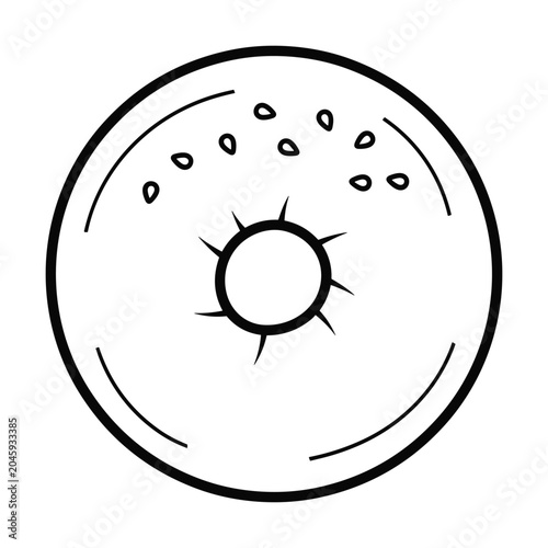 Fotografie Donut icon with sprinkles for bakery branding and dessert menu design created in