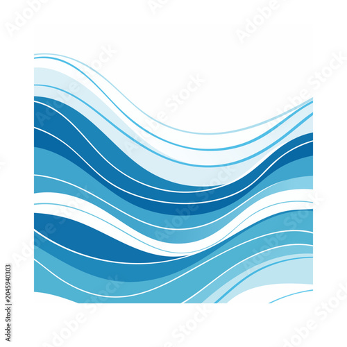 Abstract blue and white wave pattern