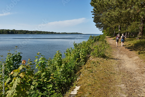 Obraz na plátne The mouth of the Vistula River into the Baltic Sea, Mikoszewo Poland