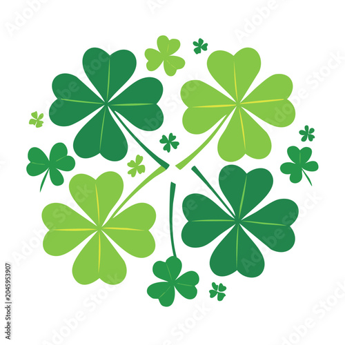 Green clover pattern for St. Patrick's Day