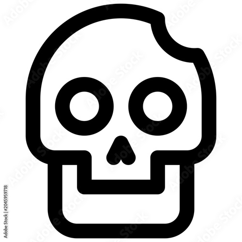 Canvastavla Horror. Editable stroke vector icon.