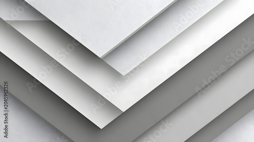 Simple layered paper cut abstract backdrop in high contrast monochrome