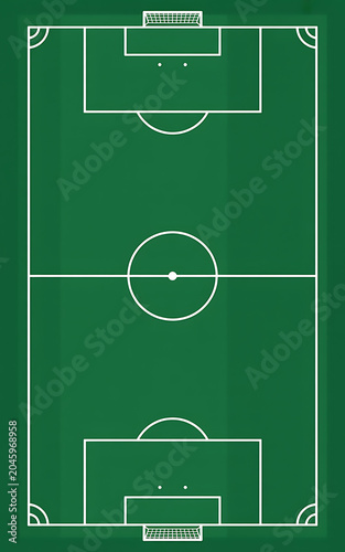 Soccer field top view