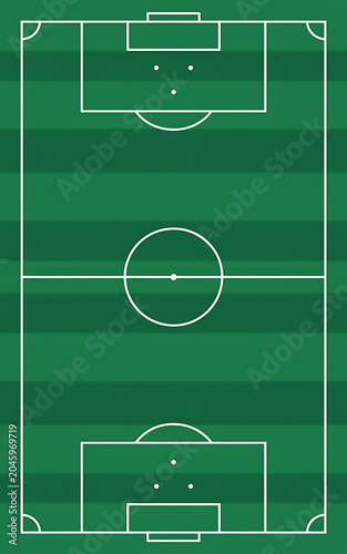 Green soccer field