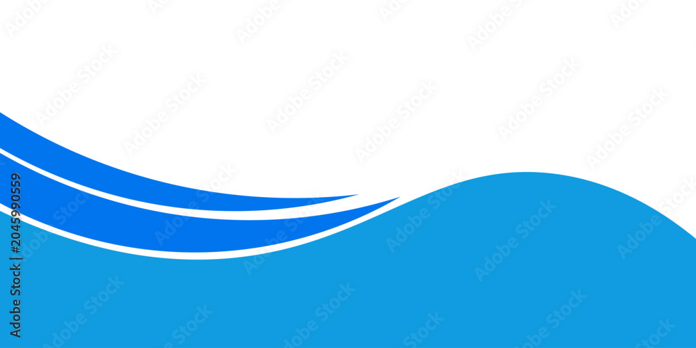 Obraz premium Abstract Blue Liquid Wave Gradient Background Modern Minimalist Layered Curved Water Shape Geometric Vector Illustration Isolated on White for Technology Business Banner