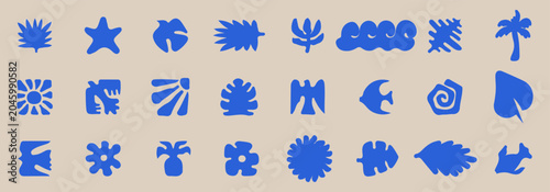 Set of vibrant Brown Surf Icons.