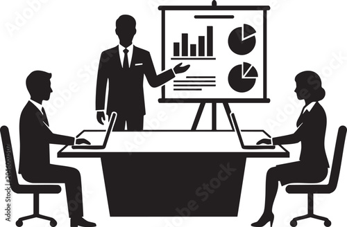 Startup Presentation And Entrepreneur Pitch Illustration