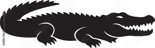 Foto Crocodile silhouette icon vector