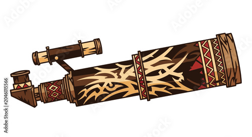 Tablou pe pânză ornate tribal telescope vector illustration