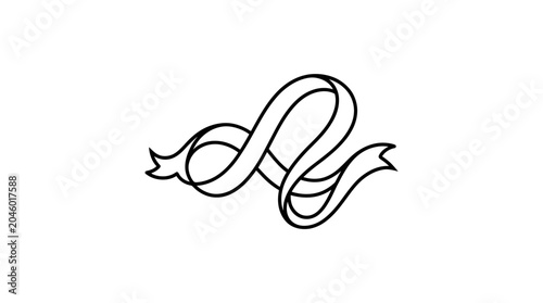 Schilderij op canvas Detailed illustration of a ribbon.