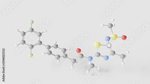 Εκτύπωση καμβά adibelivir molecule 3d, molecular structure, ball and stick model, structural ch