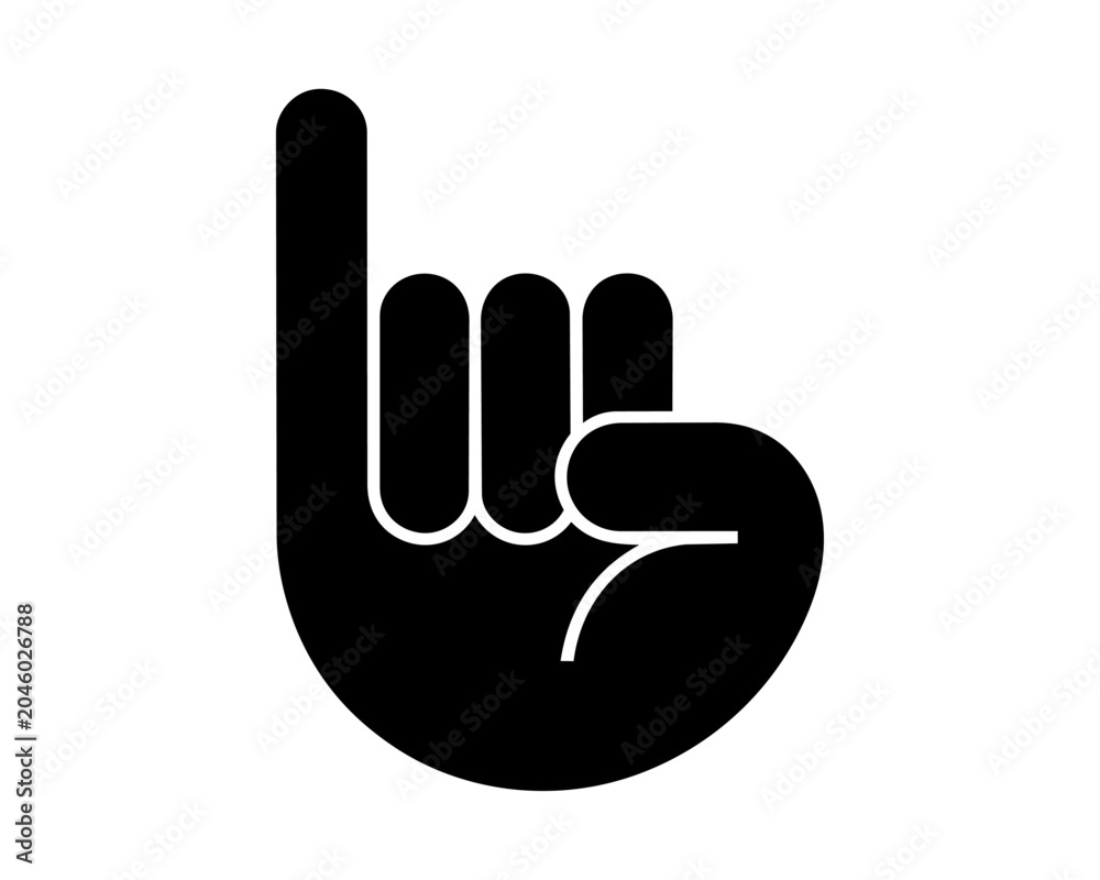 Fototapeta premium Pinky Promise Hand Gesture Silhouette Vector Icon