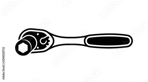 фотографія Socket wrench ratchet tool illustration.