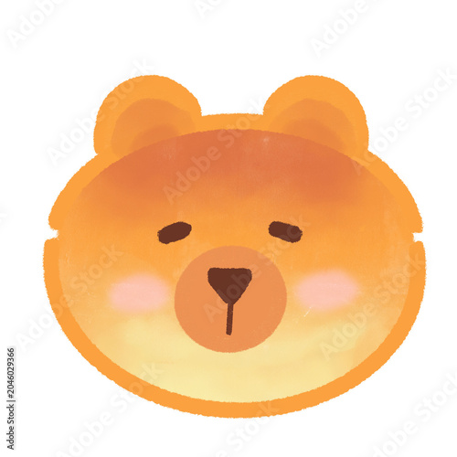 vector illustration of an orange bear