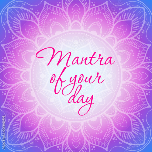 Social media template design with mandala