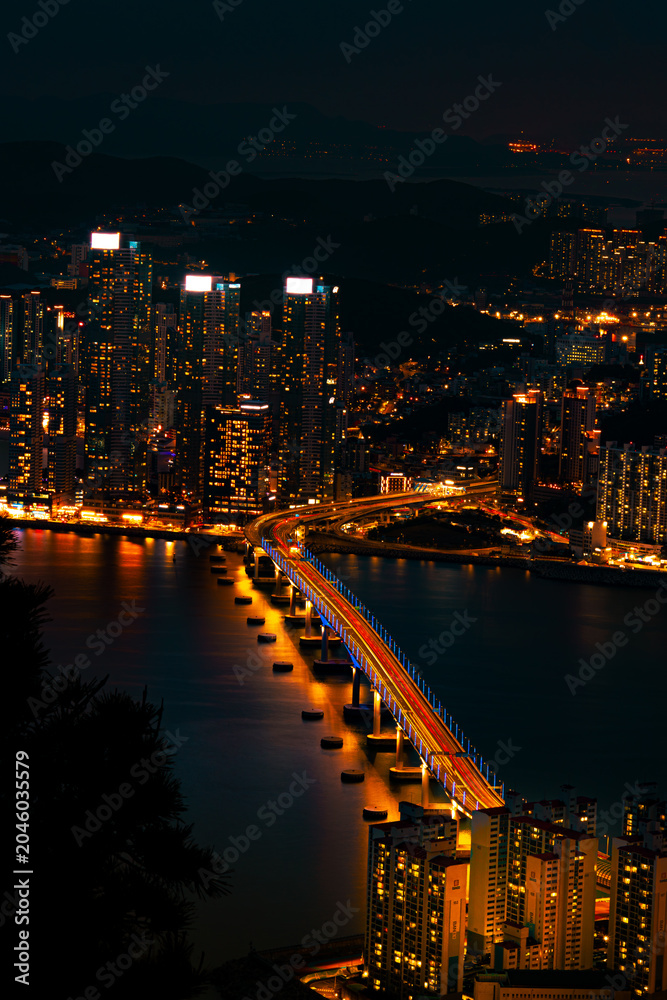 Fototapeta premium night view of busan korea