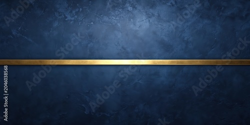 Abstract Deep Blue Textured Background with Golden Horizontal Stripe for Elegant Design Projects