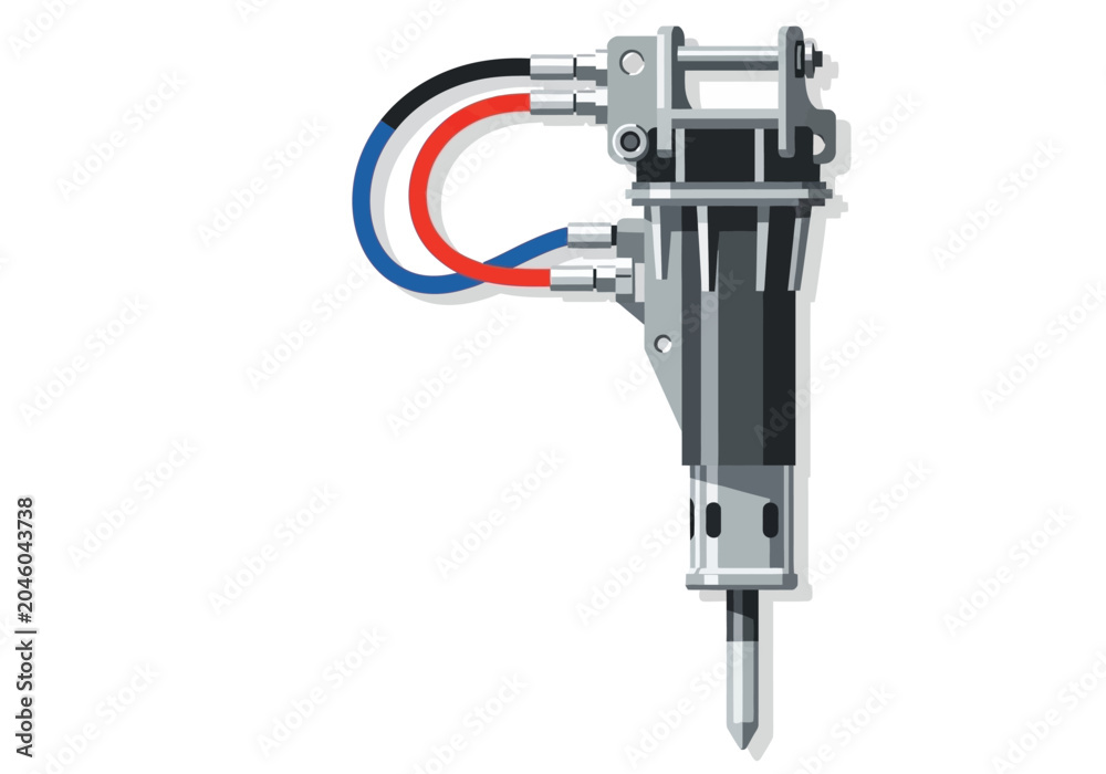 Naklejka premium Electric Pneumatic Drill Machine Tool.