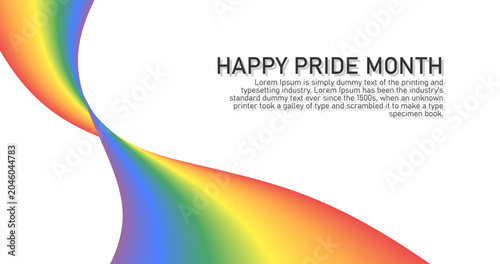 Happy pride month Rainbow Gradient background with copy space for Banner Template