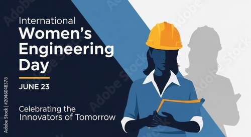 Women engineer celebrating international women's engineering day