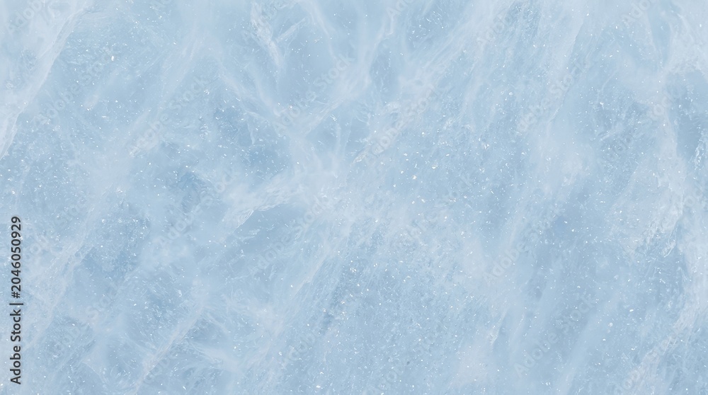 Obraz premium Pale blue ice surface with frost texture and light patterns