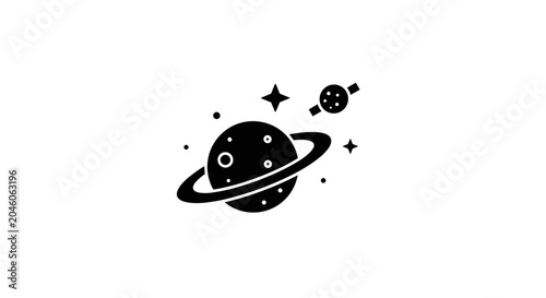 Принти на полотні Cosmic Ballet A Celestial Assemblage of Rings Moons and Stars Depicting the Vast