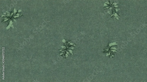 Leaf Patterns on Green Background with Organic Textures and Tones