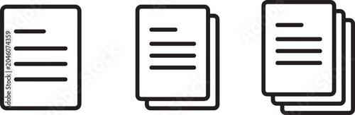 Simple line icons representing single and multiple files.