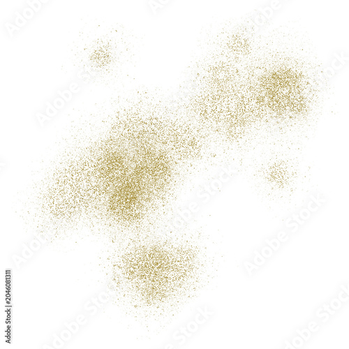 Obraz na plátně gold spraypaint texture - grainy grunge speckles with no background