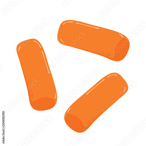 Tteokbokki Noodle vector. Korean food. Spicy rice cake. Tteokbokki logo design.