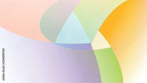 Abstract geometric vector poster with rainbow gradient geometric stripes and square background. dynamic graphic for banner. floral circle pattern and rounded bar design. 
