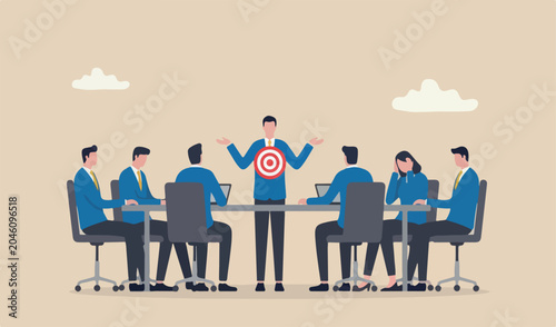 Cuadro en lienzo Awkward moment, embarrassment conversation, nervou work, moment concept, awkward