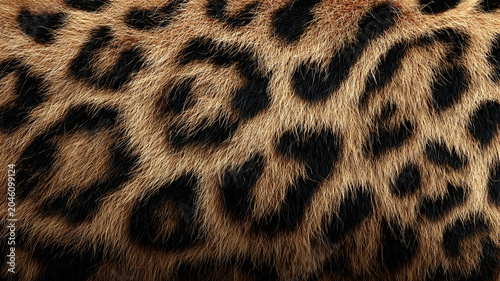 Leopard Fur Texture Background with Natural Animal Pattern. - Luxury Wildlife Textile Concept.