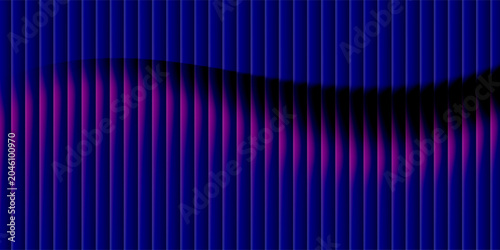 Tableau sur toile A mesmerizing abstract image featuring vibrant pink and blue neon light stripes on a dark background, creating a dynamic and futuristic visual effect with glowing lines