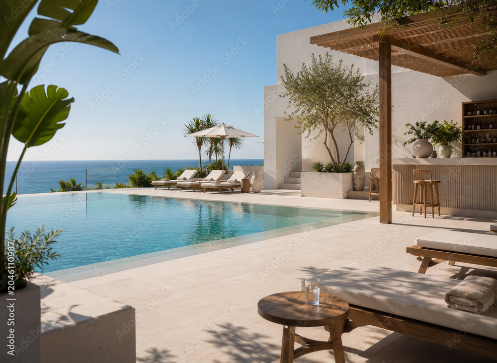 Fototapeta premium swimming pool in hotel resort