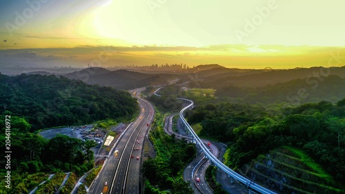 Картината върху платно Vista de la ciudad de Panama desde la autopista Roberto F. Chiari
