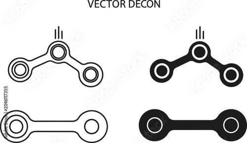 Tableau sur toile Biomechanical joint designs vector illustration set for engineering and sci fi g