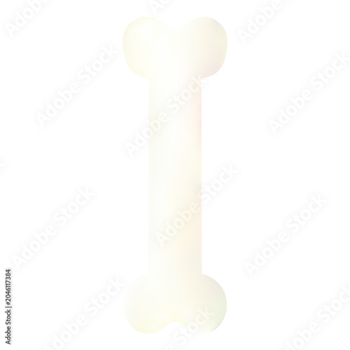 Watercolor cute bone illustration, spooky soft texture white skeleton bone