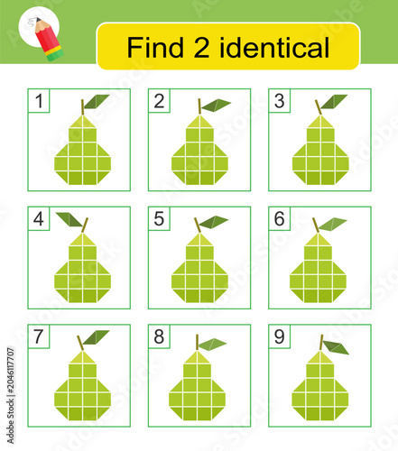 Fun puzzle game. Need to find two identical  Answer is 3,7.