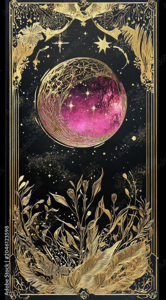 Obraz premium Mystical Orb A Journey Through Cosmic Energy and Celestial Wonders Within the Universe of Imagination