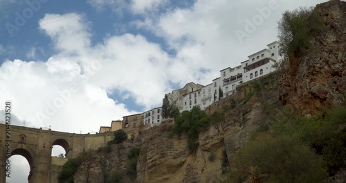 The famous Puente Nuevo (New Bridge) in the historic city of Ronda, located in the Andalusian province of Málaga in southern Spain