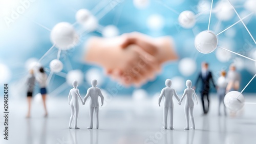Doctor and businesswoman shaking hands symbolizing successful partnership collaboration professional healthcare agreement
