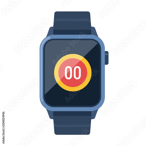 Smartwatch with digital display screen.