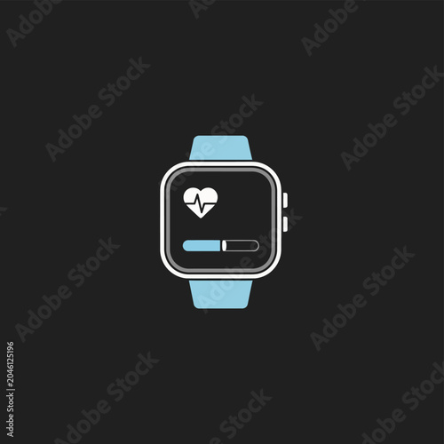 Smartwatch with heart rate monitor display.