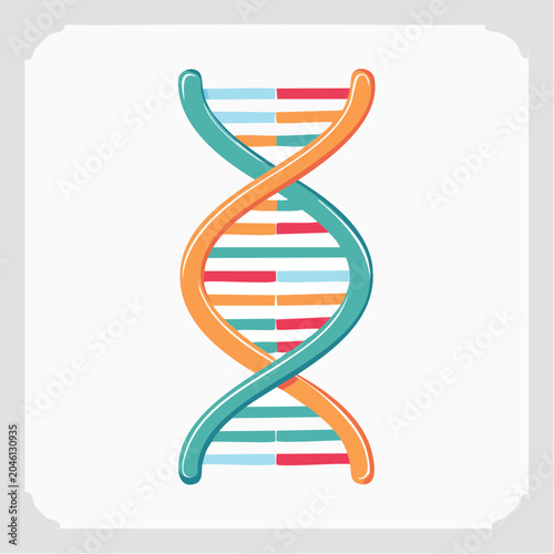 Stylized DNA Double Helix Illustration