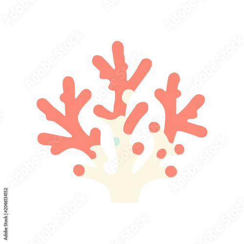 Fotografie Coral Reef Marine Life Illustration.